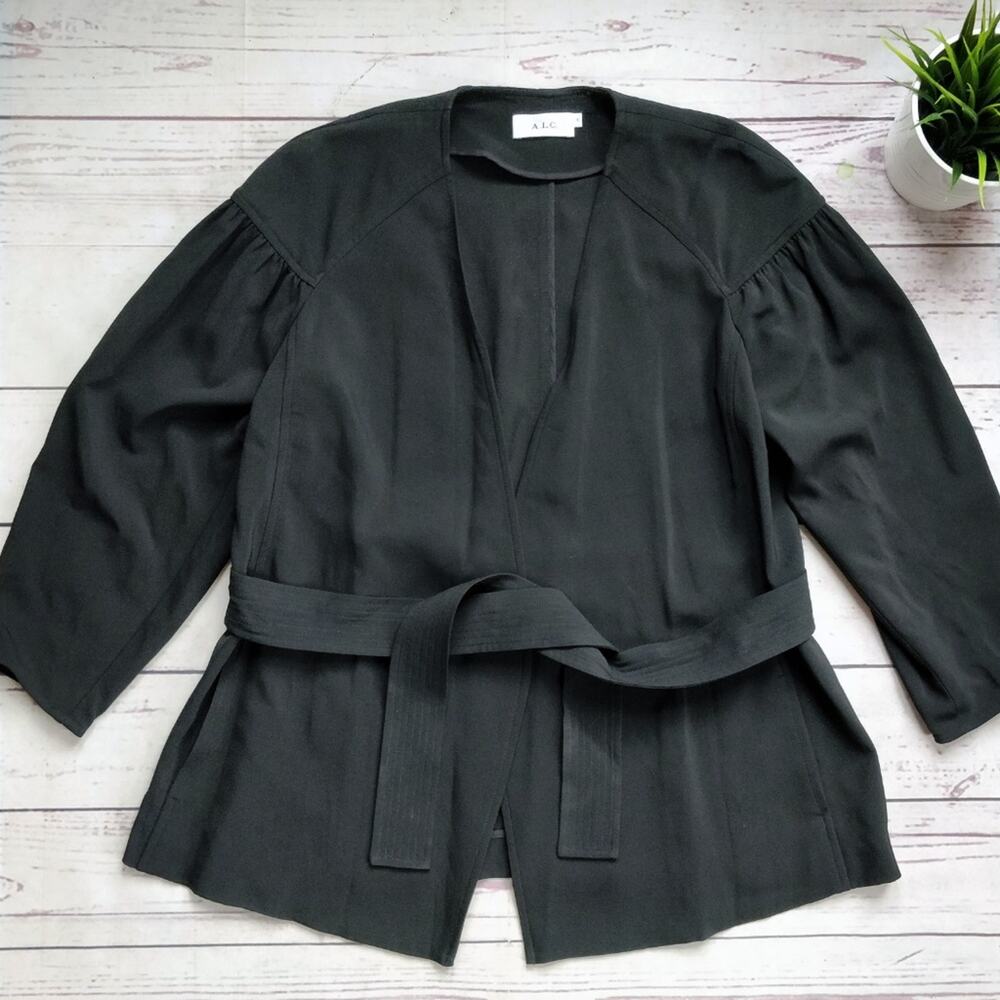 A.L.C. Kendrick Tie Waist Open Front Jacket 10
